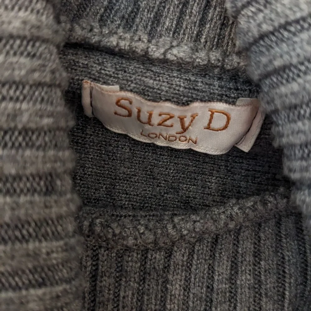 Suzy D London bat wing viscose wool sweater poncho
